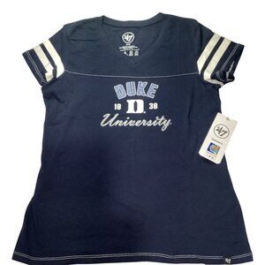 Duke University 1838 Women's Fitted T Shirt Blue Size Med  47 Brand NCAA New Tag
